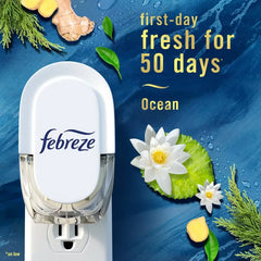 Febreze Plug Quadruple Air Freshener Refills - Ocean - 3.48 fl oz/4pk