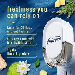 Febreze Plug Quadruple Air Freshener Refills - Ocean - 3.48 fl oz/4pk