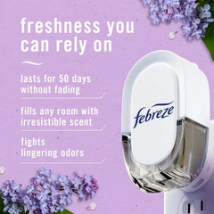 Febreze Plug Dual Air Freshener Refills - Lilac Sunrise - 2ct: Electric, Oil, Household Refill