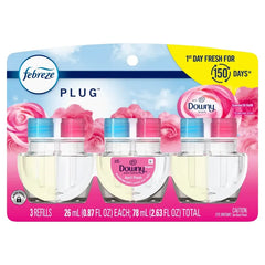 Febreze Odor-Fighting Fade Defy Plug Air Freshener Refill - April Fresh - 0.87 fl oz/3pk: Electric, Oil, Disposable