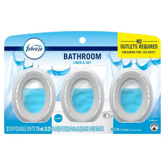 Febreze Bathroom Air Freshener - Linen & Sky - 1.25 fl oz/3pk: Oil, Non-Powered