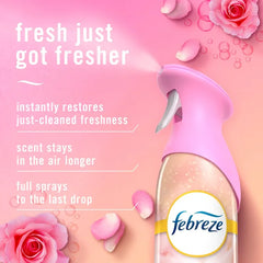 Febreze Air Mist Odor-Fighting Air Freshener - Pink Rose Petals - 8.1oz: Dye-Free, Phthalate-Free