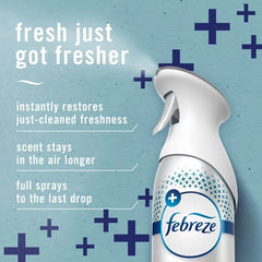 Febreze Odor-Fighting Heavy Duty Air Freshener - Crisp Clean - 16.2oz/2pk: Dye-Free, Phthalate-Free
