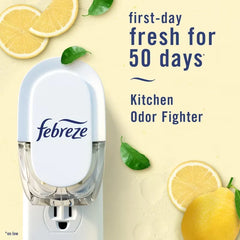 Febreze Kitchen Fade Defy Plug Air Freshener - Fresh Lemon - 2pk: Electric, Adjustable Fragrance Setting, 1.75 oz