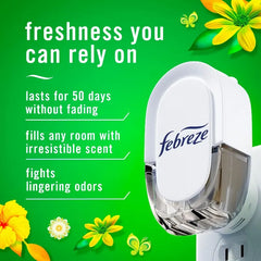 Febreze Odor-Fighting Fade Defy Plug Air Freshener - 2.63 fl oz/3pk: Electric, Oil, Adjustable Fragrance, Phthalate-Free