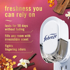 Febreze Luxe Plug Dual Air Freshener Refills - Vanilla Suede - 1.75 fl oz/2ct: Electric, Oil Form