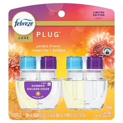 Febreze Luxe Plug Dual Air Freshener Refills - Summer Golden Hour - 1.75 fl oz/2ct
