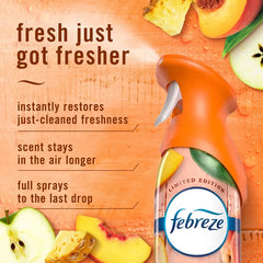 Febreze Odor-Fighting Air Freshener Juicy Summer Peaches: Aerosol, Non-Powered, Single Pack
