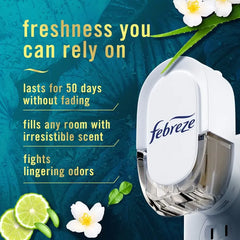 Febreze Luxe Plug Dual Refill Air Freshener - Rainforest - 1.75 fl oz/2ct: Disposable, Dye-Free, Phthalate-Free, Adjustable Fragrance