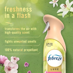 Febreze Luxe Air Mist - Morning Spring Showers - 8.8oz: Aerosol, Non-Powered