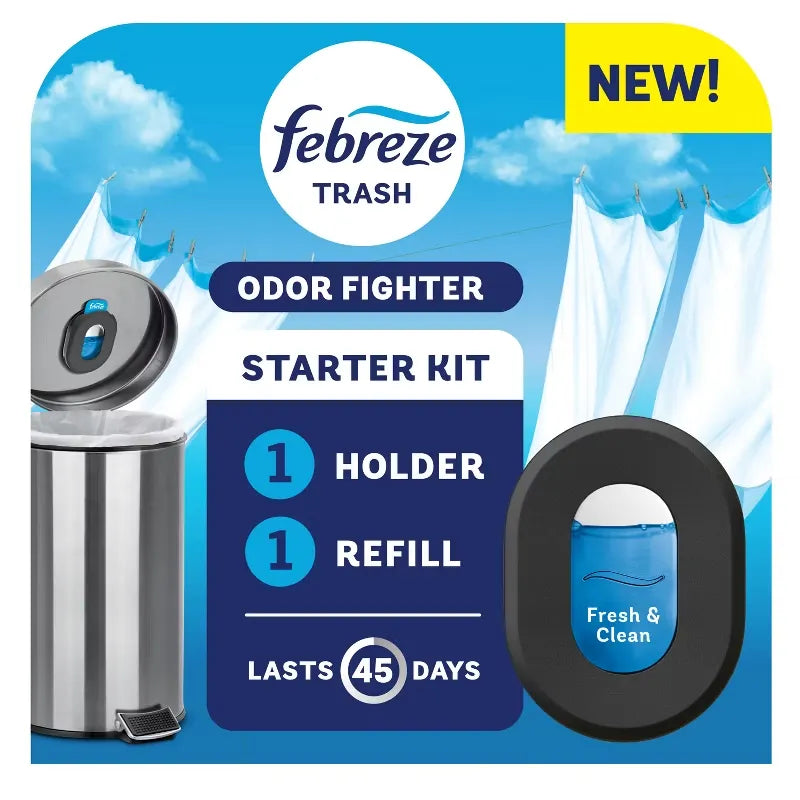 Febreze Trash - Trash Aisle Air Freshener Starter Kits - Fresh & Clean - 2ct: Oil, Non-Powered