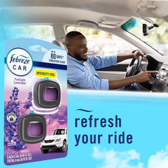 Febreze Car Air Fresheners - Twilight Lavender - 2ct: Oil, Non-Powered