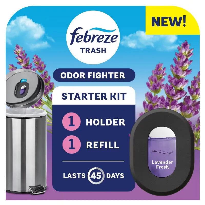 Febreze Trash Aisle Air Freshener Starter Kits - Lavender - 2ct