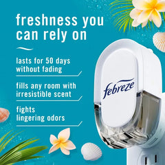 Febreze Odor-Fighting Fade Defy Plug Air Freshener Refill - Bora Bora - 0.87 fl oz/3pk: Electric, Oil, Disposable